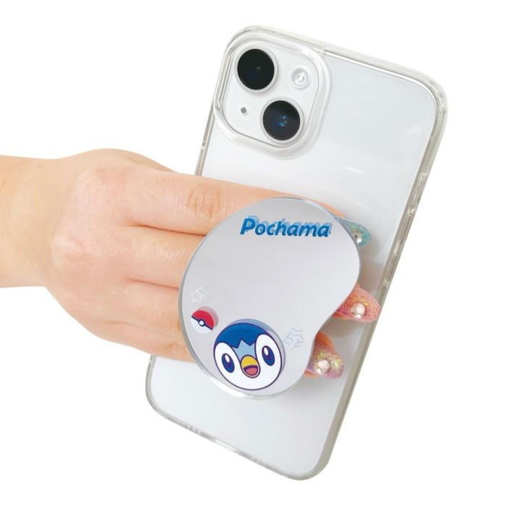 Pokemon Piplup Pochama Smartphone Stand Foldable Compact Mirror Good Gift New